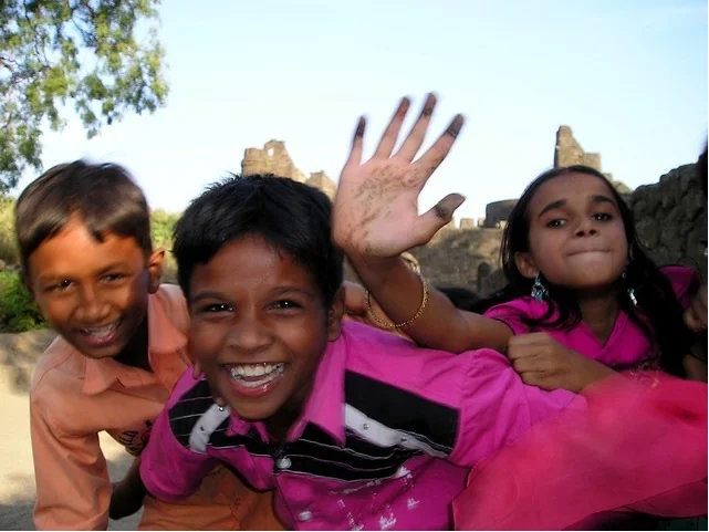 Children laughing