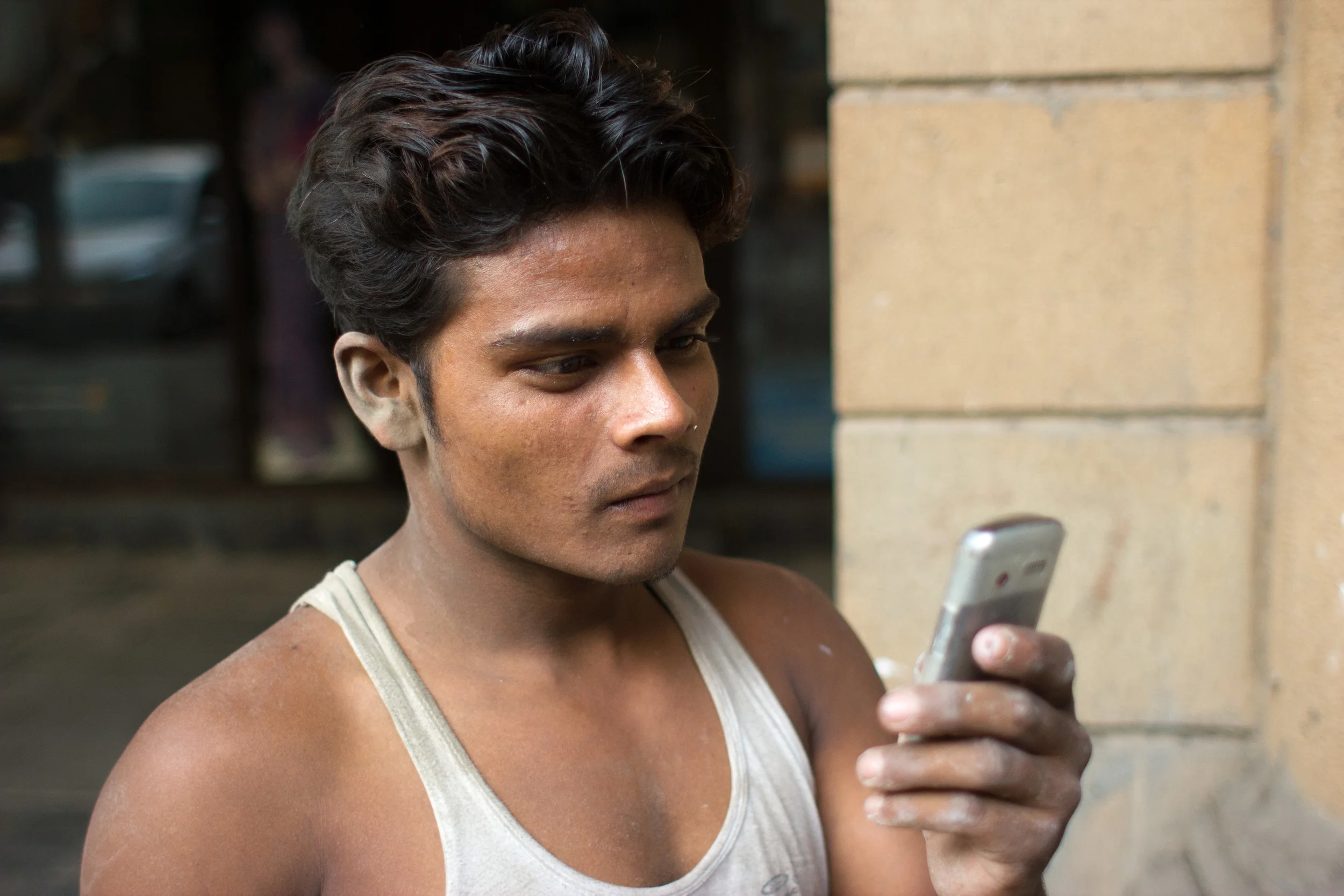 Worker using MiFi
